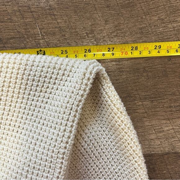 Michael Kors Tunic Sweater Womens Size 1X Ivory Knitted V Neck Simple Basic Sexy - Picture 8 of 10